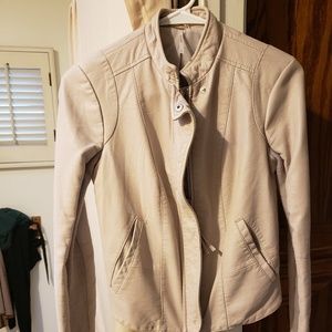 Pale Pink Leather Free People Jacket